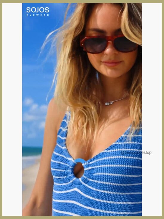 Polarized Aviator Sunglasses with UV400 Protection, Recycled Material main image 7